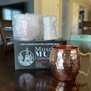 Moscow Mule copper mug set